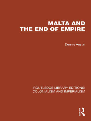 cover image of Malta and the End of Empire